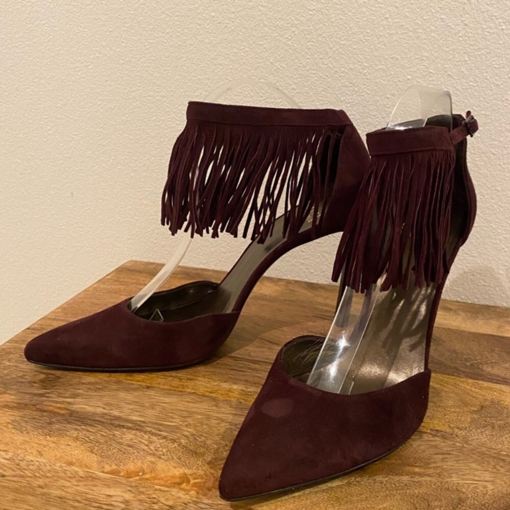 Stuart weitzman fringe heels